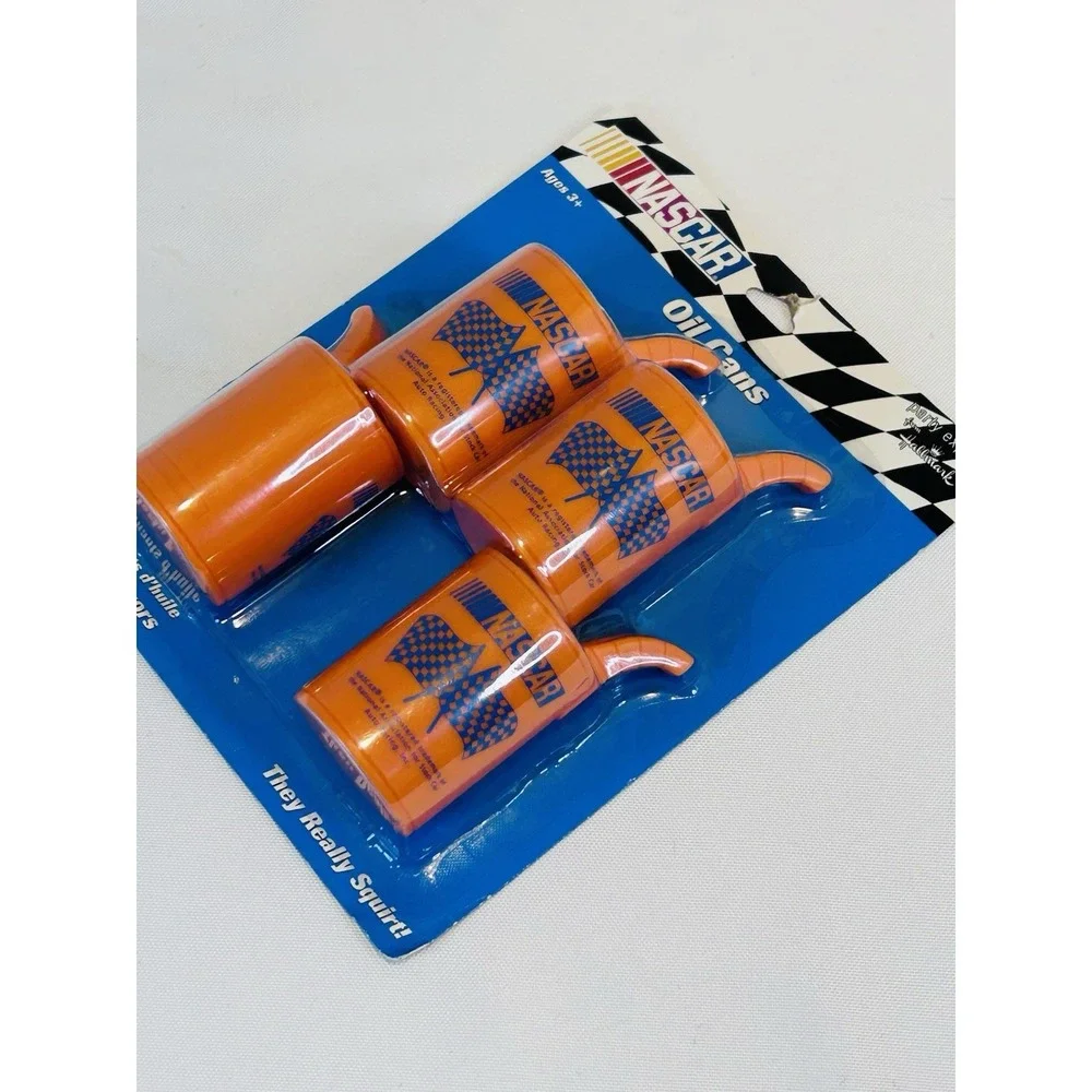 NASCAR Oil Can Party Favors Toys Novelty The Squirt 4 Pack Hallmark Orange